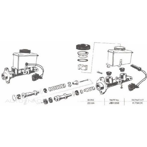 New IBS Brake Master Cylinder For Ford Laser 1981-1985 JB1350