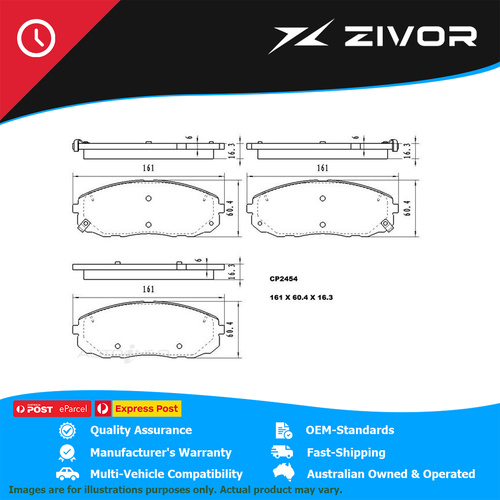 PREMIER Ceramic DB2454 Brake Pads For KIA CARNIVAL YP 2.2L D4HB #CP2454