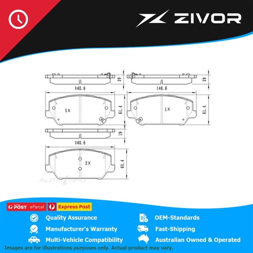PREMIER Ceramic DB2593 Brake Pads For HYUNDAI SANTA FE ACTIVE CRDI TM #CP2593