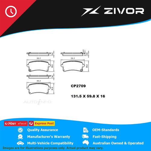 PREMIER Ceramic DB2709 Brake Pads For HAVAL H9 2.0L GW4C20 2018-On #CP2709