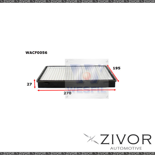 WESFIL CABIN Filter For Holden Captiva 2.2L TD 02/11-11/12 -WACF0056* By Zivor*