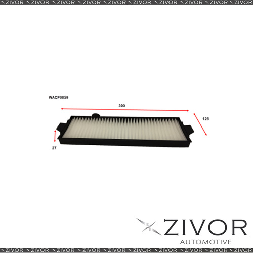 WESFIL CABIN Filter For Saab 9-3 2.0L T 06/98-05/00 -WACF0059* By Zivor*