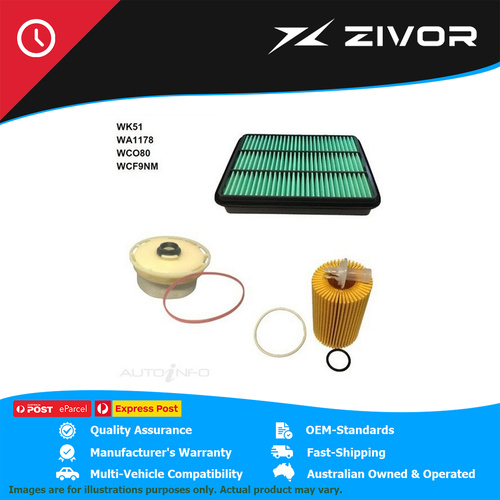 WESFIL Filter Service Kit For TOYOTA LANDCRUISER VDJ78R 4.5L 1VDFTV #WK51