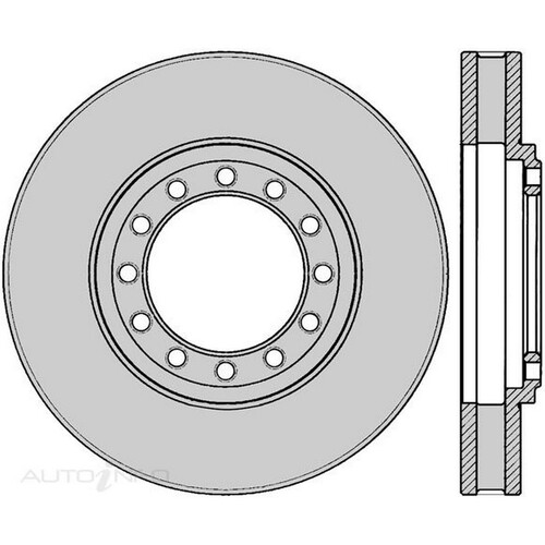New PROTEX Brake Disc Rotor - Front For Isuzu NPR75-190 2015-2021 CDR1054