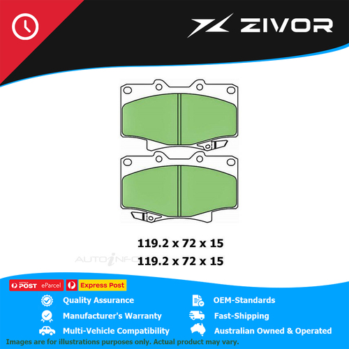 PROTEX Ultra Brake Pads - Front For TOYOTA LANDCRUISER HZJ80R 1HZ #DB1199CP