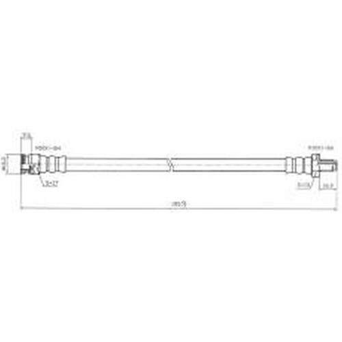 New PROTEX Hydraulic Hose - Front For Mitsubishi Pajero 1983-1991 H1556