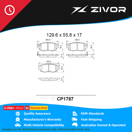 PREMIER Ceramic DB1787 Brake Pads For KIA RIO LX JB 1.4L G4EE 2007-2009 #CP1787