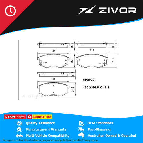 PREMIER Ceramic DB2072 Brake Pads For HYUNDAI IX35 SE, ELITE LM #CP2072