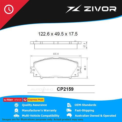 PREMIER Ceramic DB2159 Brake Pads For TOYOTA PRIUS HYBRID ZVW30R #CP2159
