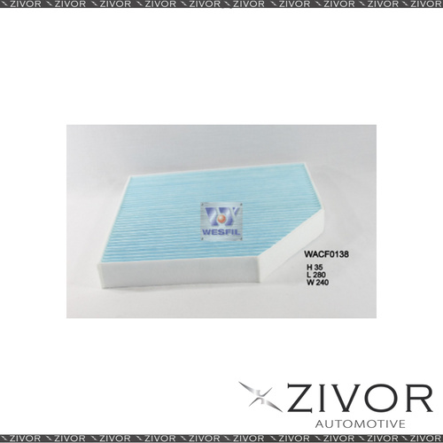 WESFIL CABIN Filter For Audi A4 2.0L TDi 07/12-10/15 -WACF0138* By Zivor*