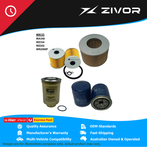 WESFIL Filter Service Kit For TOYOTA LANDCRUISER HZJ77R 4.2L 1HZ #WK33