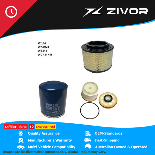 WESFIL Filter Service Kit For TOYOTA HILUX VIGO KUN16R 3.0L 1KDFTV #WK34