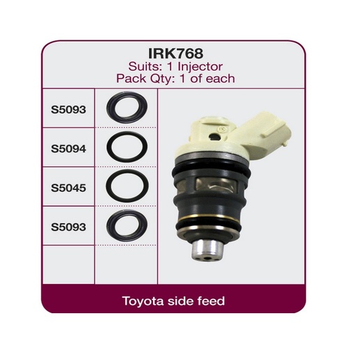 GOSS Injector Repair Kit For TOYOTA TARAGO / ESTIMA 2TZ-FE 9/1990-8/2000 #IRK768