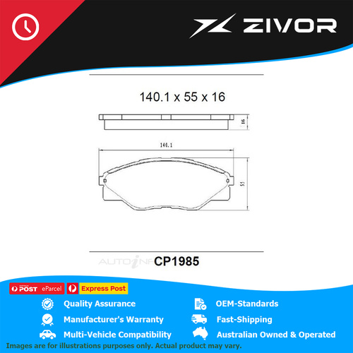 PREMIER Ceramic DB1985 Brake Pads For TOYOTA HILUX SR EXTRA CAB KUN16R #CP1985