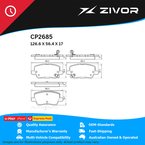PREMIER Ceramic DB2685 Brake Pads For HOLDEN ASTRA LT BL 1.4L B14XFT #CP2685