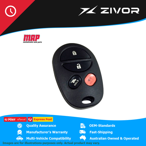 MAP-AU Remote Replacement Shell & 4 Button For TOYOTA CAMRY Hybrid #KF314