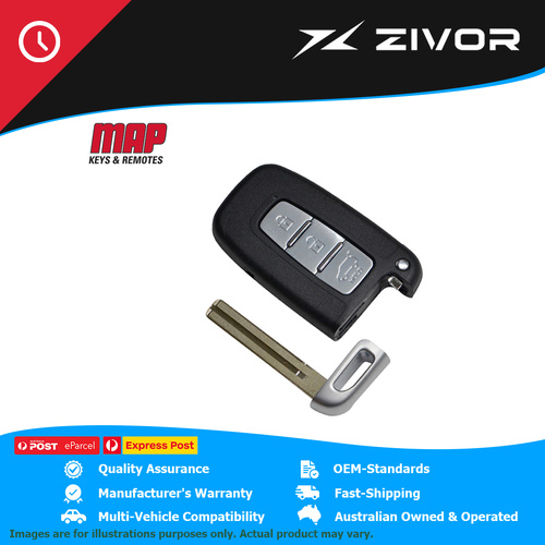MAP-AU Replacement Shell - 3 Button Smart Key For HYUNDAI VELOSTER T-GDI #KF440