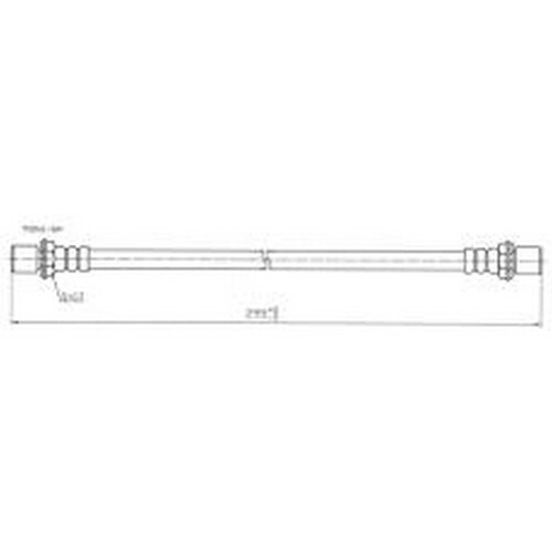 New PROTEX Hydraulic Hose - Front For Toyota Corolla 1970-1981 H1163