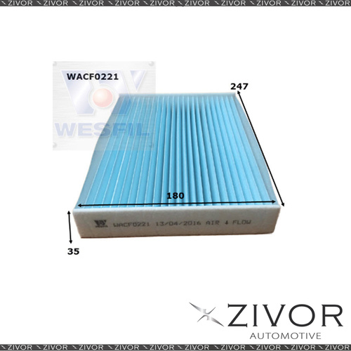 WESFIL CABIN Filter For Renault Koleos 2.5L 08/16-on -WACF0221