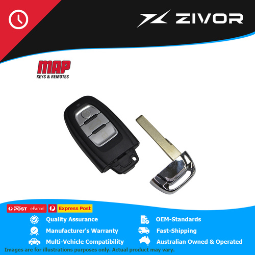 MAP-AU Replacement Shell - 3 Button For AUDI A3 TSI 8V1, 8VK #KF141