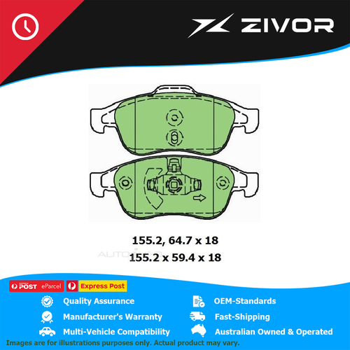 PROTEX Ultra Brake Pads For RENAULT MEGANE 1.5dCi X32 K9K.837 #DB2276CP