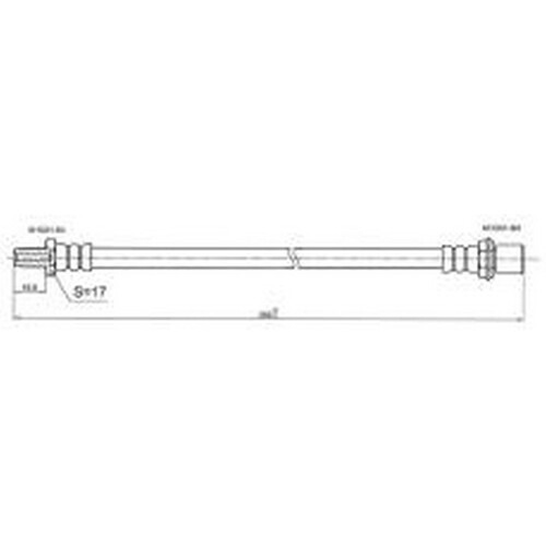New PROTEX Brake Hose For Toyota Corolla 1983 - 1987 H1576