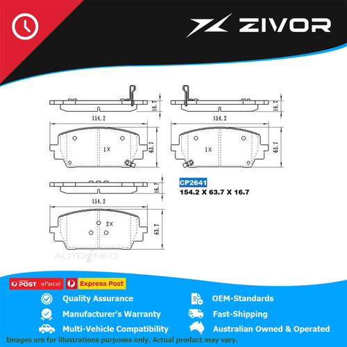PREMIER Ceramic DB2641 Brake Pads For HYUNDAI SANTA FE ACTIVE MPI TM #CP2641
