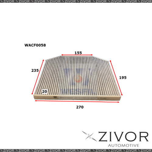 WESFIL CABIN Filter For Holden Commodore 3.0L V6 05/13-10/17 -WACF0058
