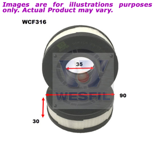 New COOPER PCV Fuel Filter For Mitsubishi Fuso Canter FECX1 3.0L TD WCF316
