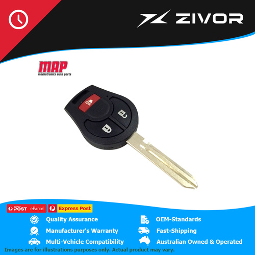 MAP-AU Remote Replacement Shell & Button - 3 Button For NISSAN MICRA IV #KF401