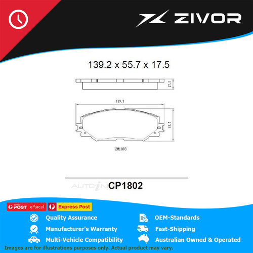 PREMIER Ceramic DB1802 Brake Pads For TOYOTA COROLLA ZRE182R 1.8L 2ZRFE #CP1802