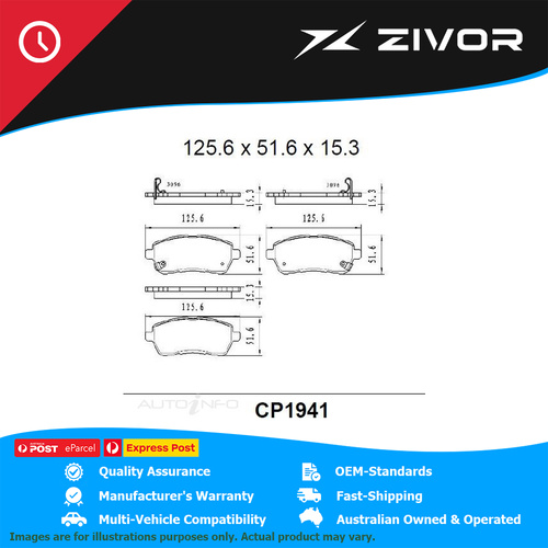 PREMIER Ceramic DB1941 Brake Pads For MAZDA MAZDA2 DE 1.5L ZY 2007-2014 #CP1941