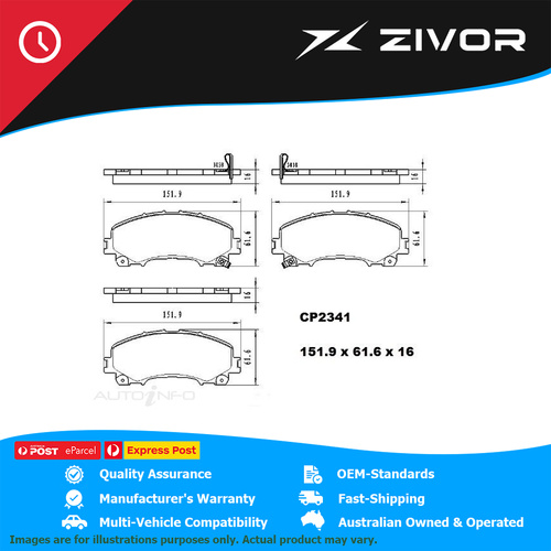 PREMIER Ceramic DB2341 Brake Pads For INFINITI Q50 3.5L VQ35HR 2014-2018 #CP2341