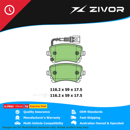 Brake Pads For VOLKSWAGEN TRANSPORTER 132 TDI, TDI400 4MOTION T5, T6 #DB1956UP