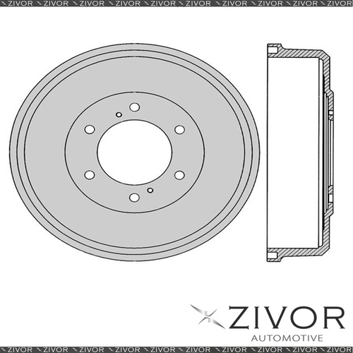 2x Brake Drums For NISSAN NAVARA D22 ZD30DDT 4 Cyl Direct Inj 2001 - 2008