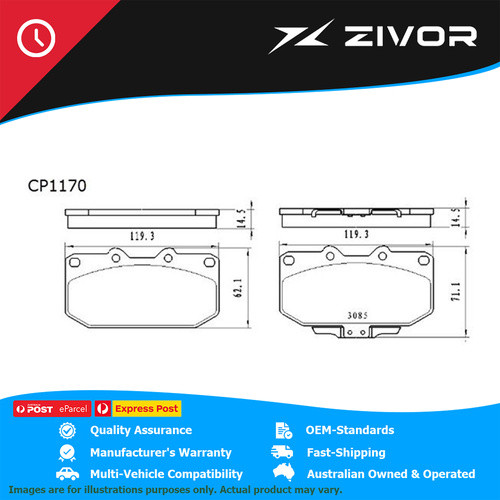 PREMIER Ceramic DB1170 Brake Pads For NISSAN SKYLINE GTS-t R32 #CP1170