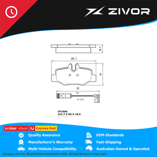 PREMIER Ceramic DB1966 Brake Pads For MERCEDES-BENZ VITO 2.1L OM646.980 #CP1966