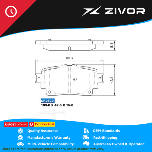 PREMIER Ceramic DB2529 Brake Pads For TOYOTA COROLLA HYBRID ZWE211R #CP2529