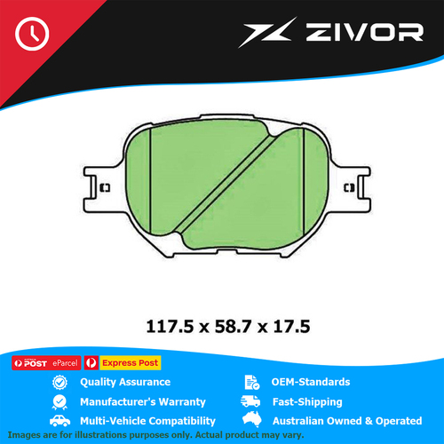 PROTEX Ultra Brake Pads - Front For TOYOTA COROLLA ZZE122R 1ZZFE #DB1431CP