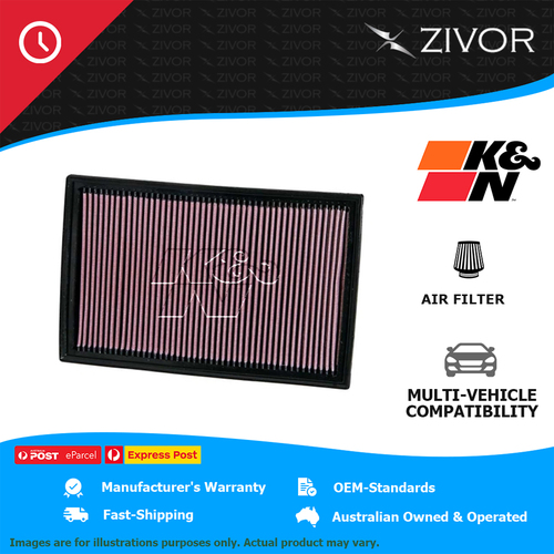 New K&N Air Filter Panel For SKODA SUPERB 3T5 191FSI 3.6L CDVA #33-2384