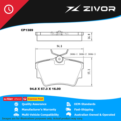 PREMIER Ceramic DB1389 Brake Pads For MITSUBISHI EXPRESS GLX SWB SN #CP1389