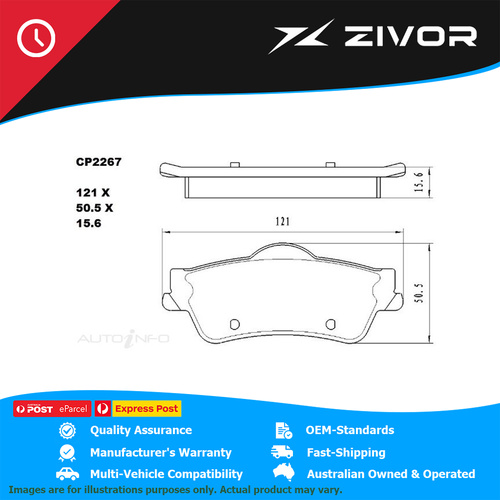 PREMIER Ceramic DB2267 Brake Pads For HOLDEN COMMODORE VF 3.0L LFW #CP2267