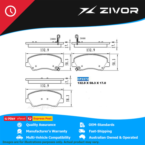 PREMIER Ceramic DB2272 Brake Pads For HYUNDAI ACCENT ELITE, PREMIUM RB #CP2272