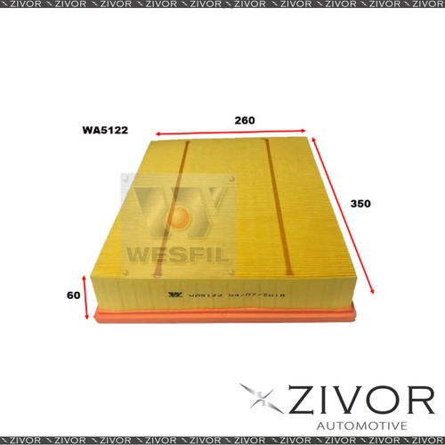 Wesfil Air Filter For Mercedes Benz Sprinter 318CDi 3.0L V6 10/06-01/10 - WA5122