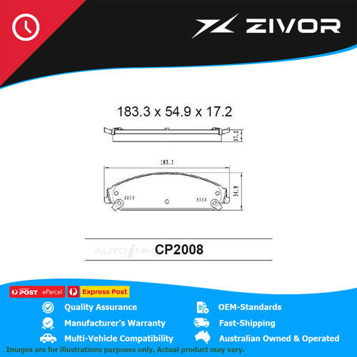 PREMIER Ceramic DB2008 Brake Pads For CHRYSLER 300 S. 3.6L ERB 2013-2015 #CP2008