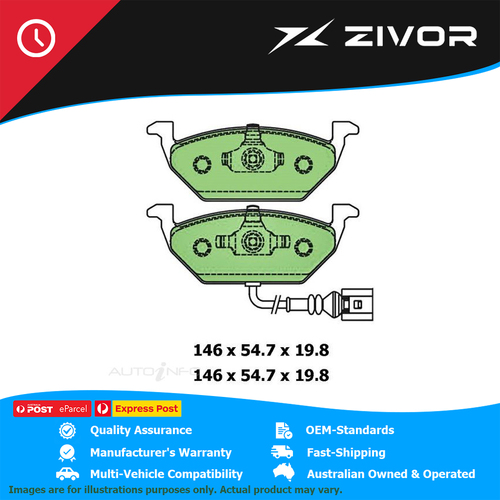 PROTEX Ultra Brake Pads - Front For VOLKSWAGEN GOLF 77 TSI MK6 CBZB #DB1405CP