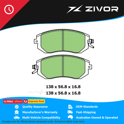 PROTEX Disc Pad Set For SUBARU IMPREZA 2.0i, 2.0i-L, 2.0i-S GP, G23 DB3207CP