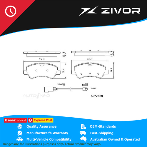PREMIER Ceramic DB2329 Brake Pads For FORD TRANSIT 350E LWB JUMBO VO #CP2329