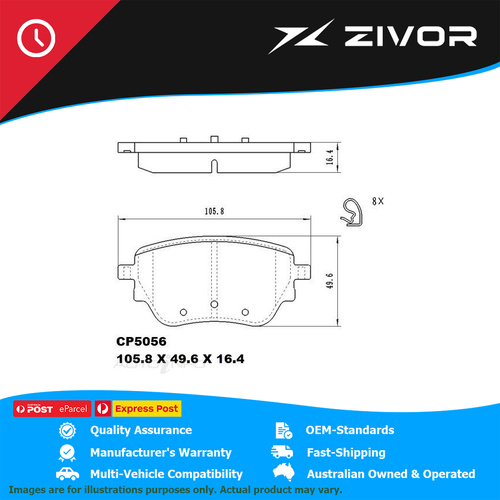 PREMIER Ceramic Brake Pads For MERCEDES-BENZ A180 W177 1.3L M282.914 #CP5056