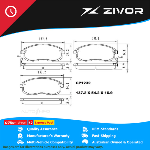 PREMIER Ceramic DB1232 Brake Pads For NISSAN 180SX S13 2.0L SR20DE #CP1232